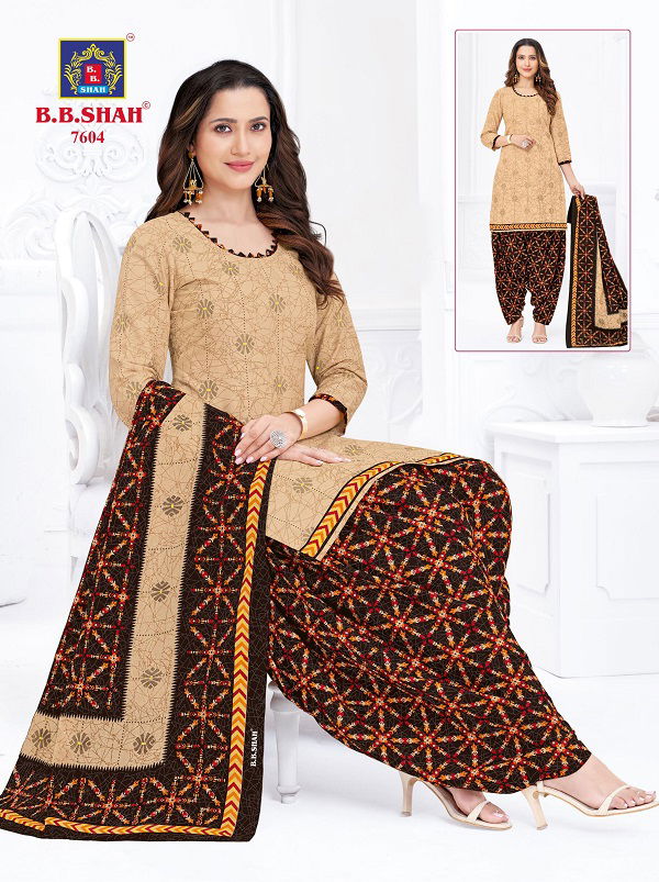 B B Shah Nayraa Vol 6 Printed Cotton Dress Material
